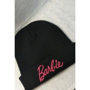 Black Barbie Logo Beanie Hat